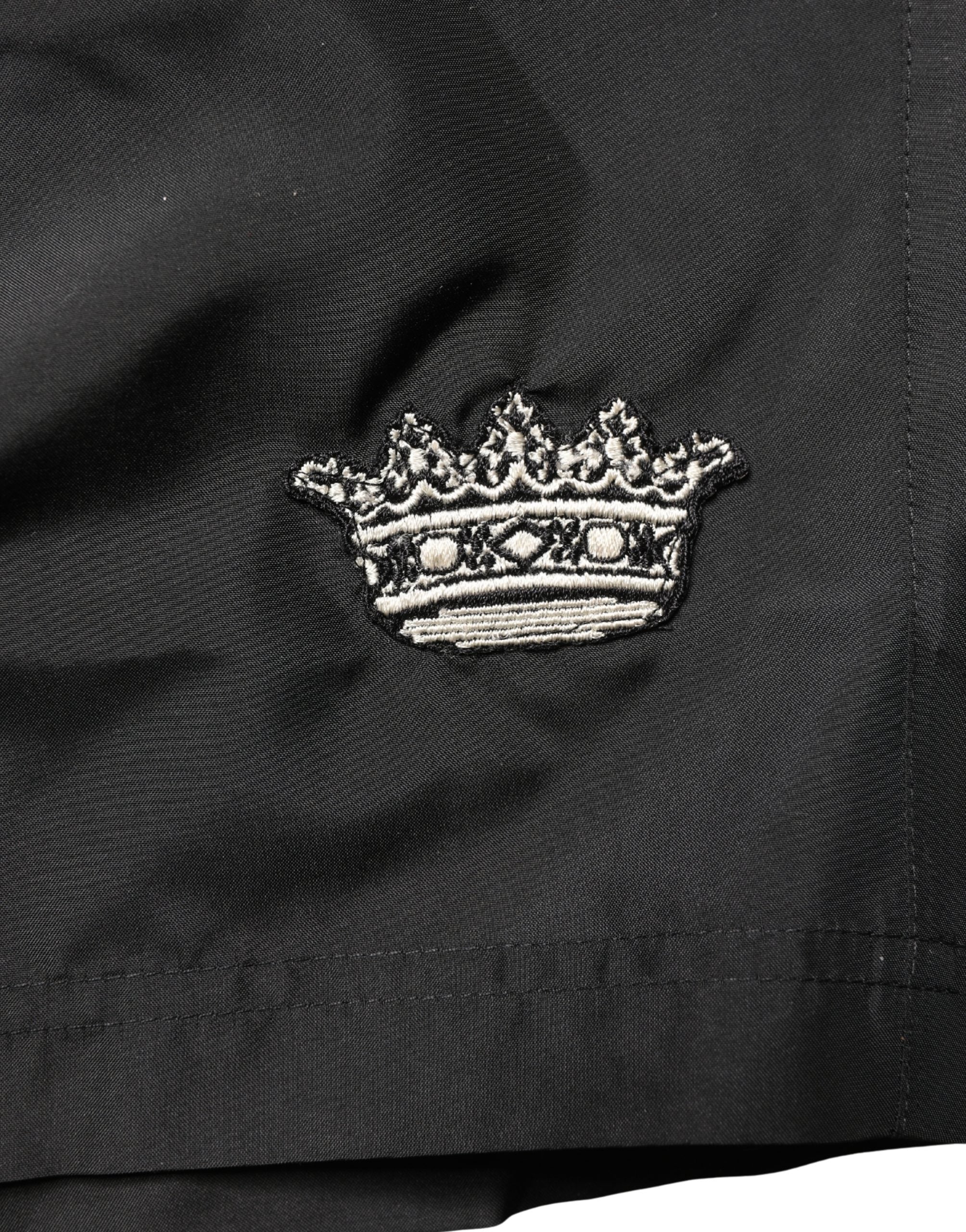 Dolce & Gabbana Black Polyester Drawstring Men Shorts Men's Swimwear