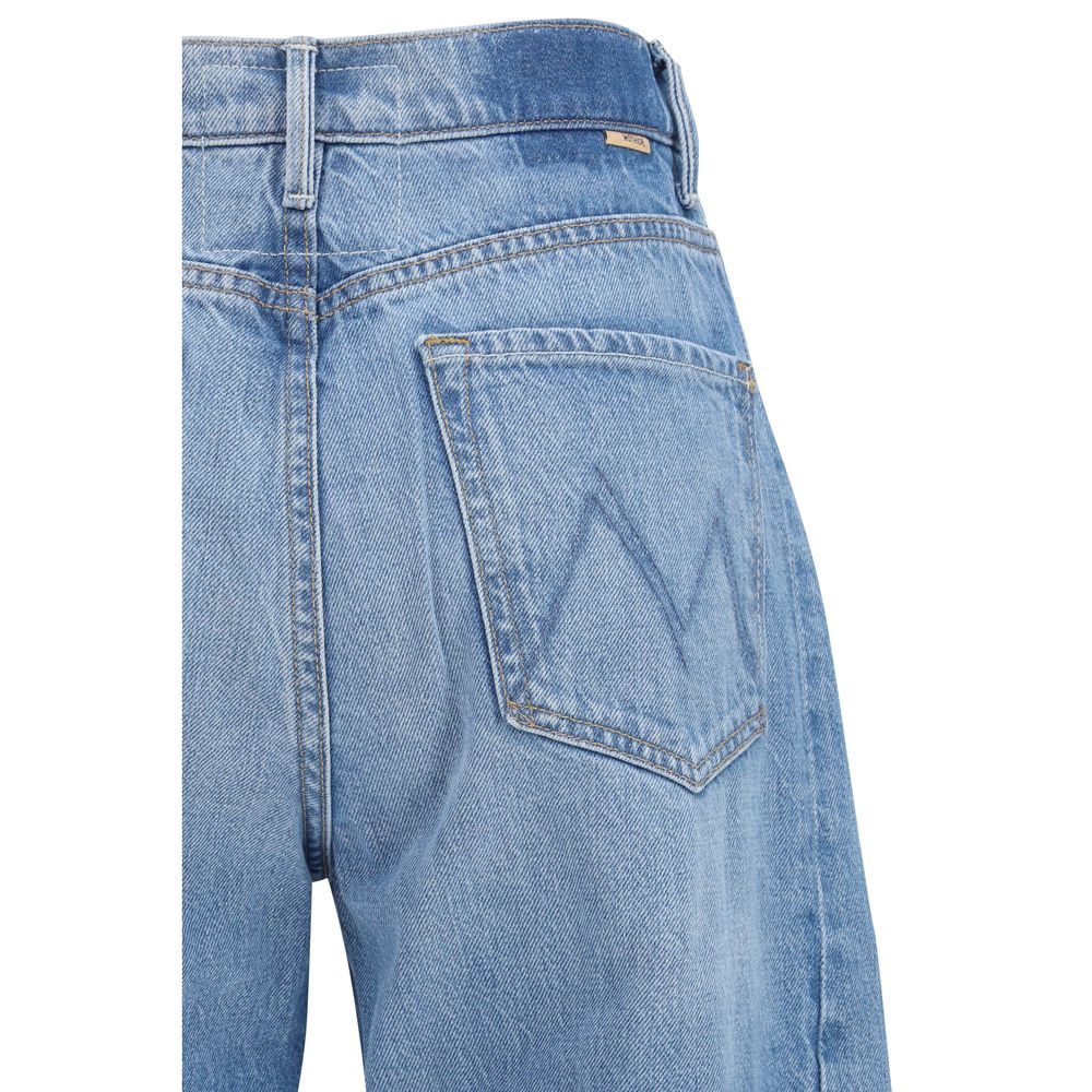 Mother Denim Blue Cotton Cropped Women's Jeans