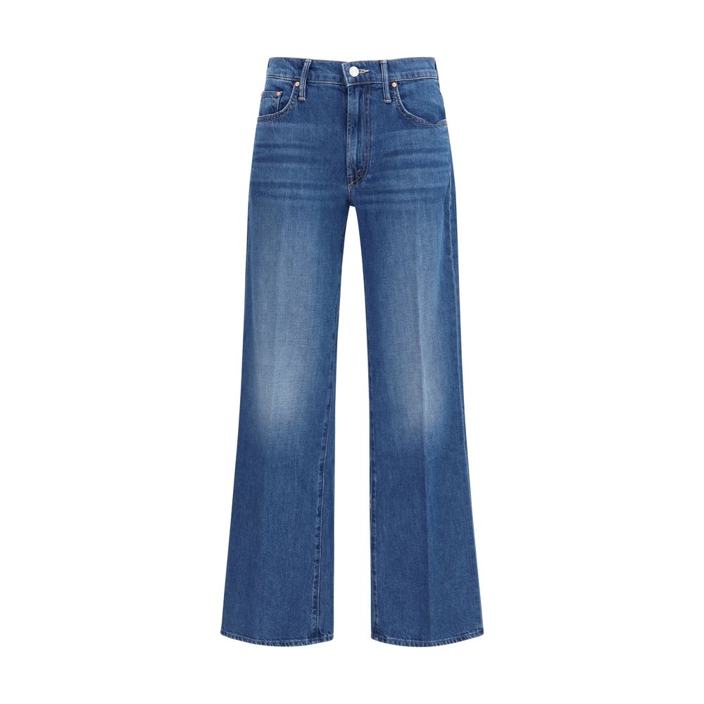 Mother Denim Blue Cotton Relaxed Fit Women's Jeans