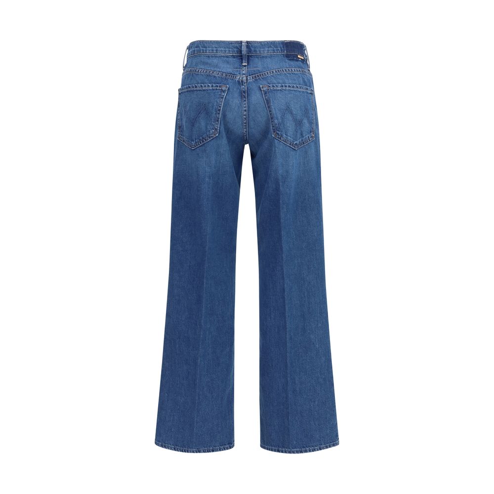 Mother Denim Blue Cotton Relaxed Fit Women's Jeans