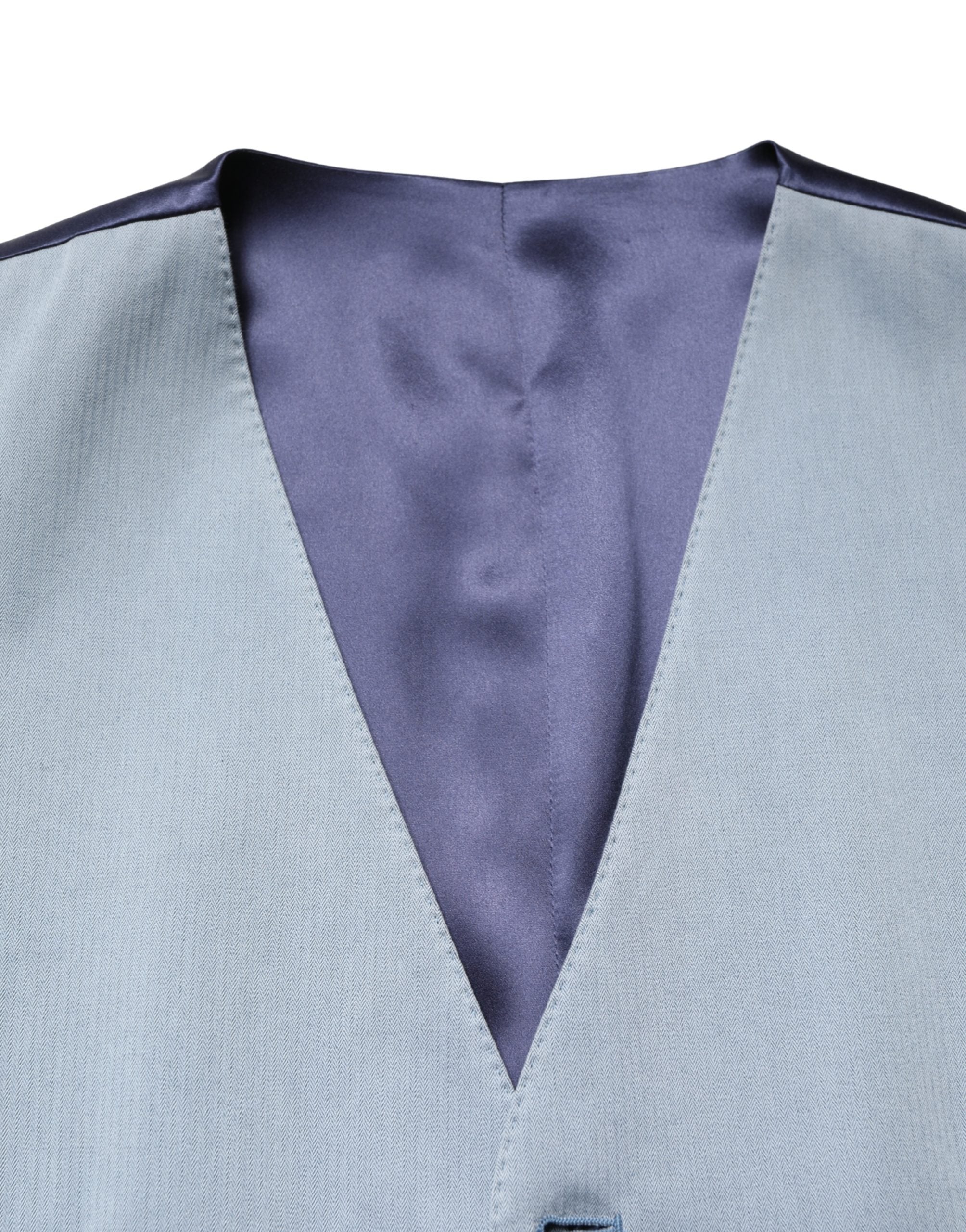Dolce & Gabbana Gray Wool Single Breasted Men Waistcoat Men's Vest