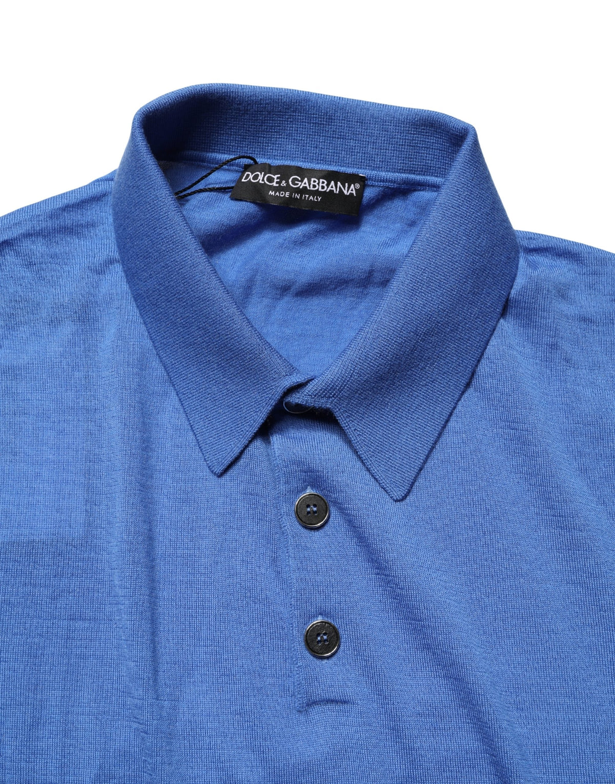 Dolce & Gabbana Blue Cashmere Short Sleeves Polo Men's T-shirt