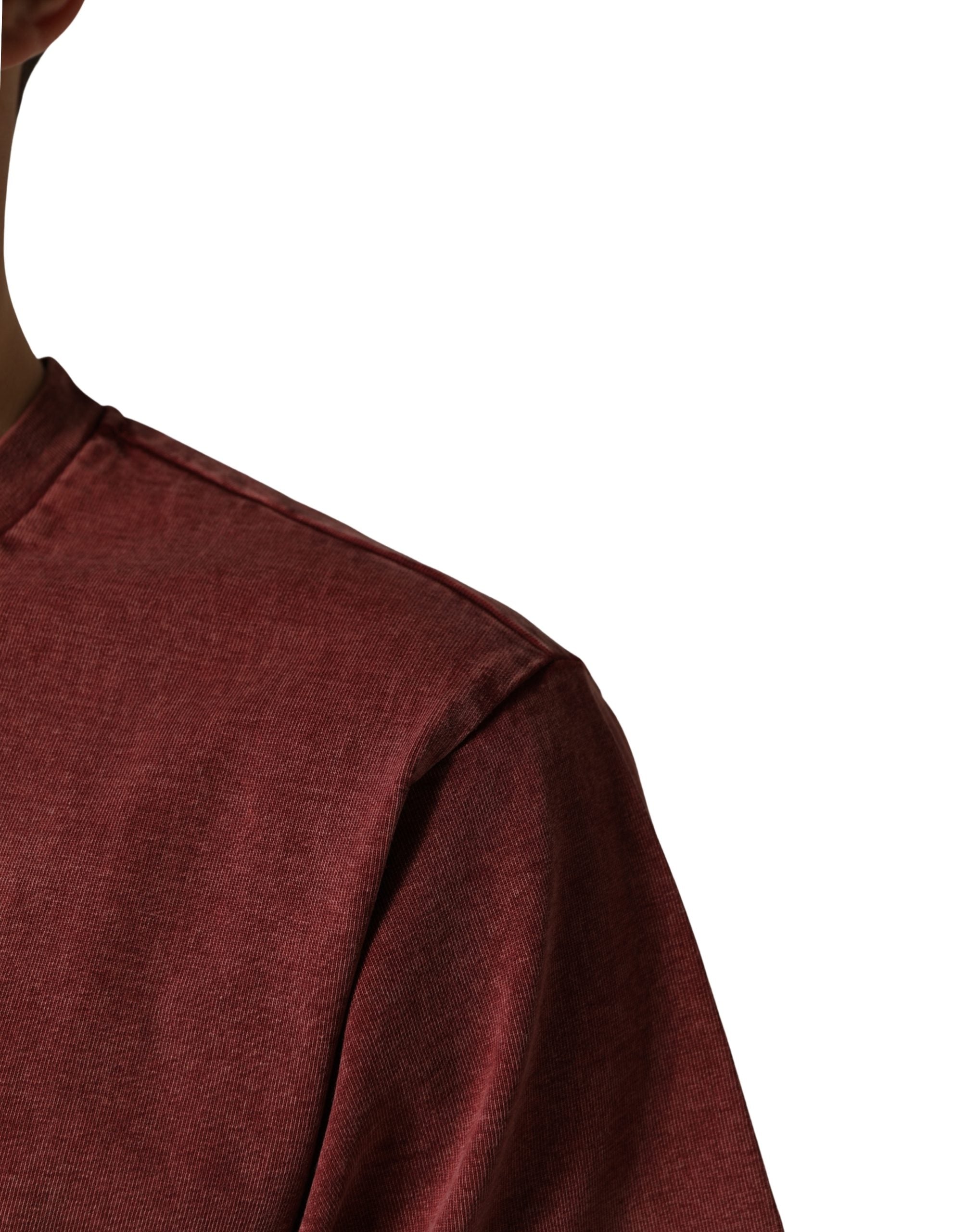 Dolce & Gabbana Maroon Print Round Neck Short Sleeve Men's T-shirt