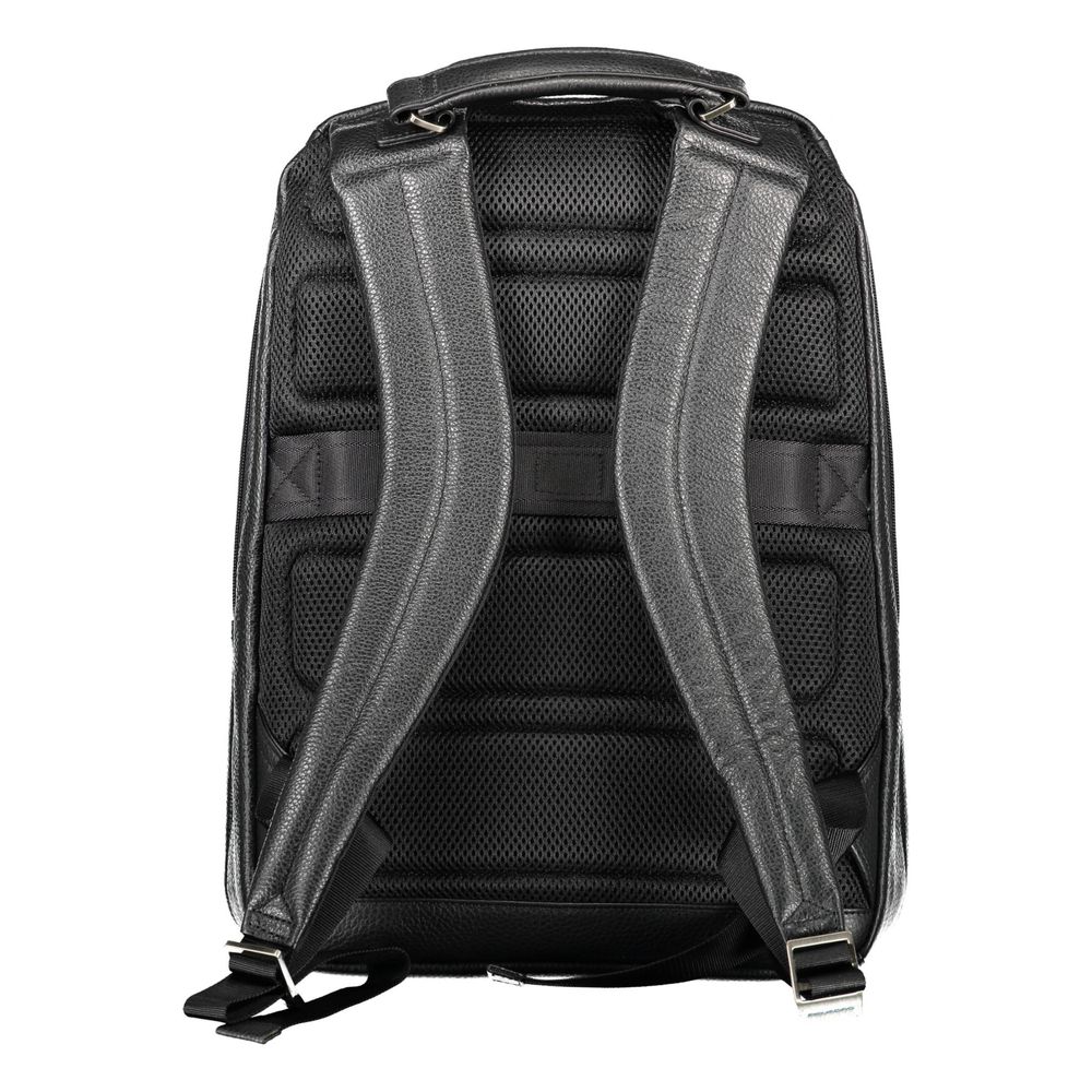 Piquadro Black Leather Men's Men's Backpack