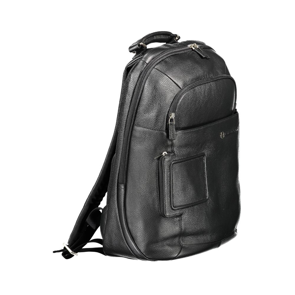 Piquadro Black Leather Men's Men's Backpack