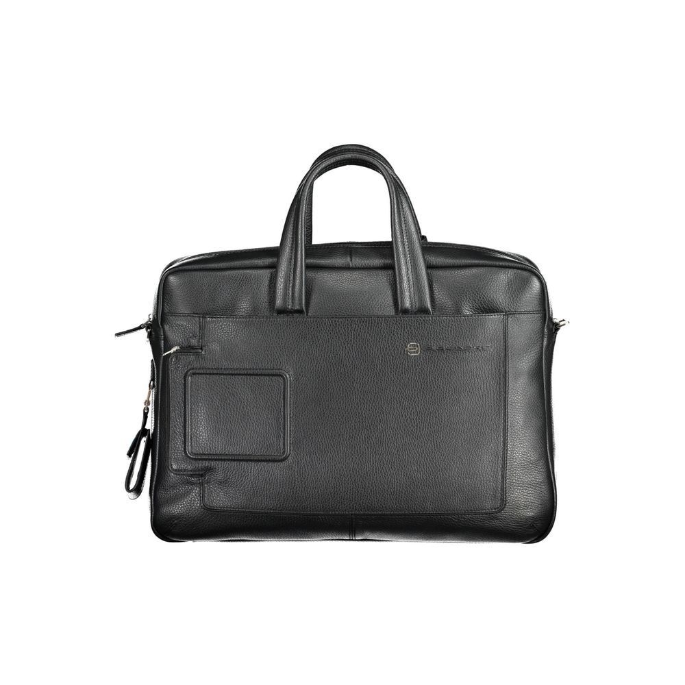Piquadro Nero Leather Men Men's Briefcase