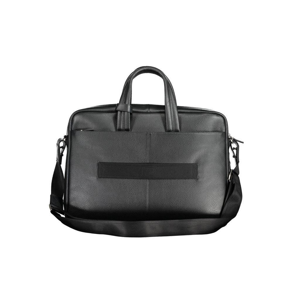 Piquadro Nero Leather Men Men's Briefcase