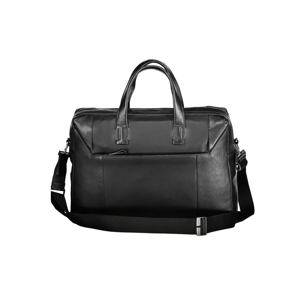 Piquadro Black Leather Men's Men's Briefcase