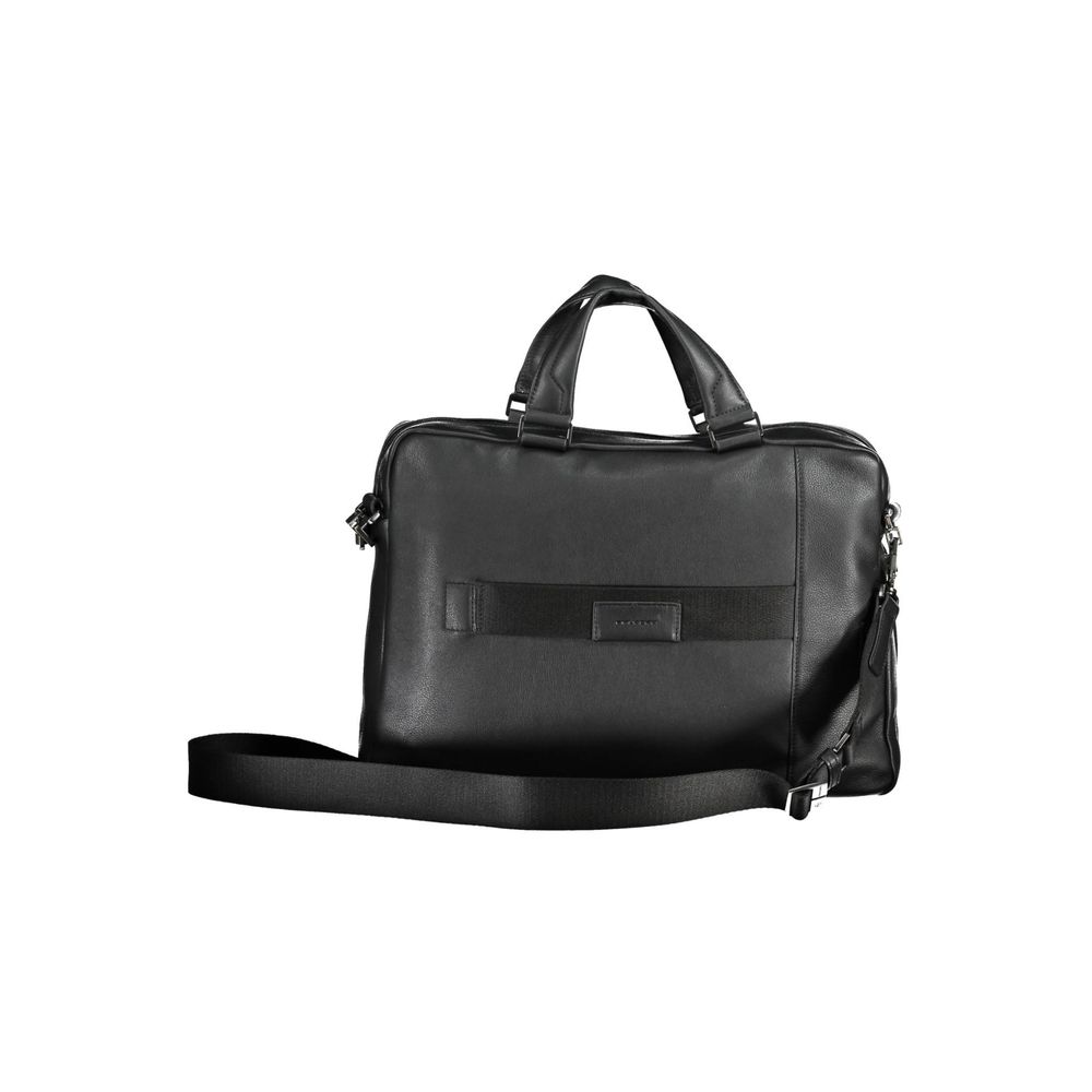 Piquadro Black Leather Men Men's Briefcase