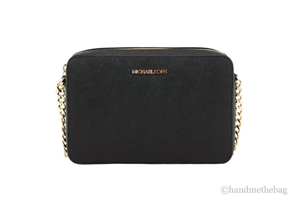 Michael Kors Michael Kors Women'S Top Zip Closure Saffiano Leather Crossbody Bag, Women's Black