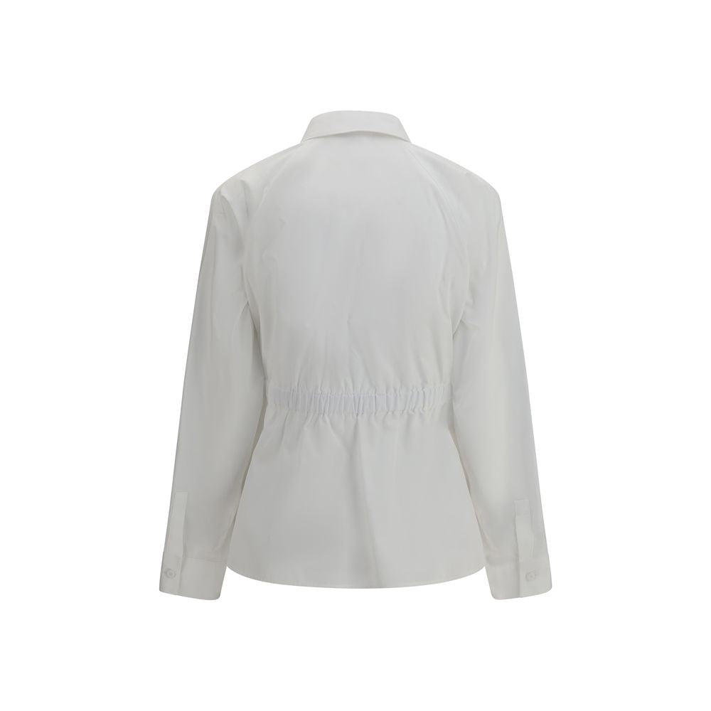 Max Mara White Cotton Dress Women's Shirt