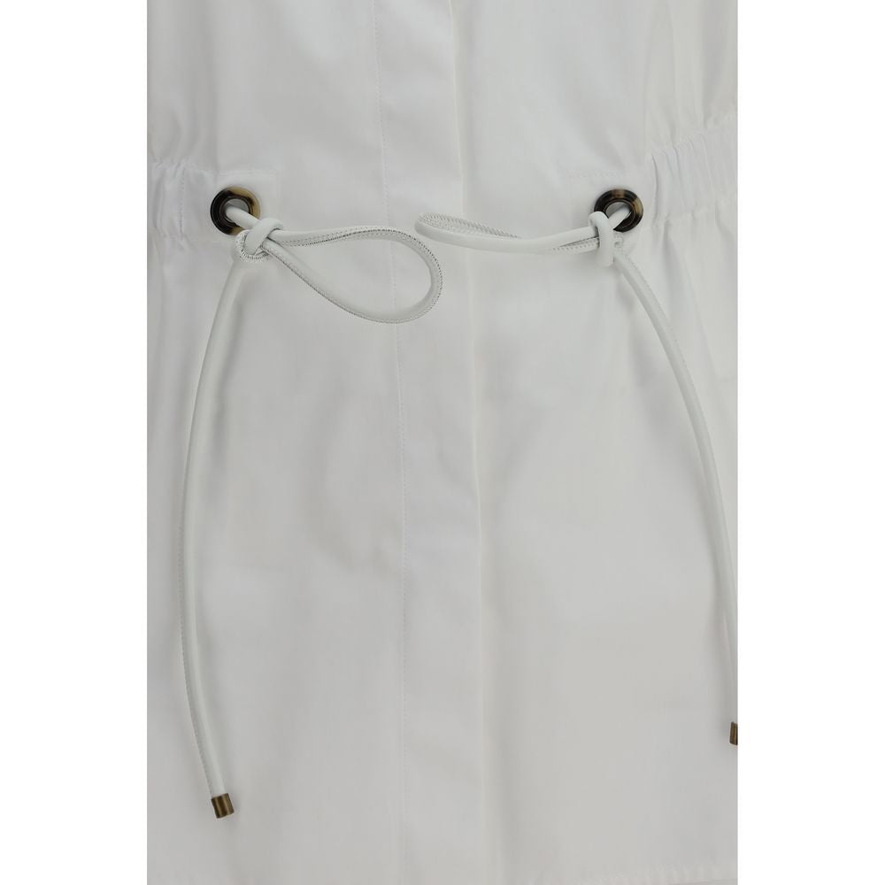 Max Mara White Cotton Dress Women's Shirt