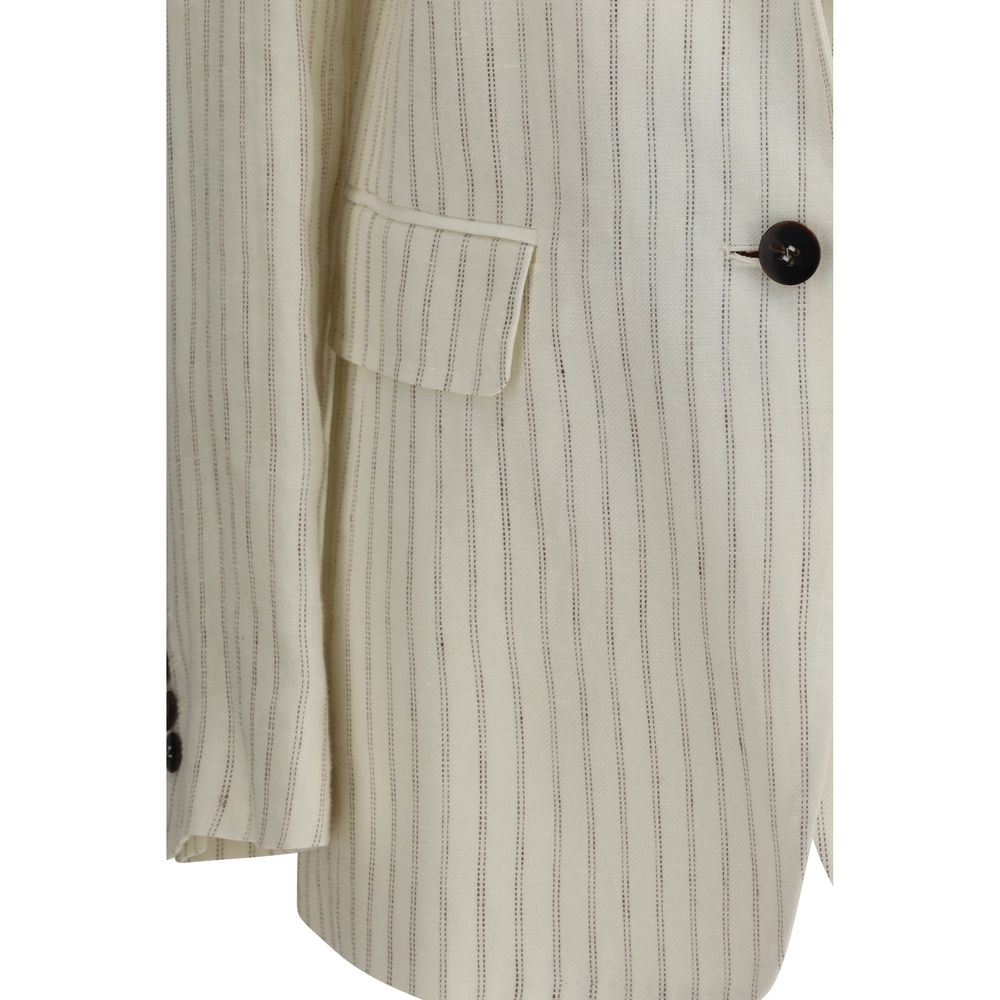 Max Mara Beige Linen Women's Blazer