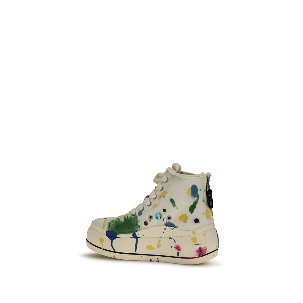 R13 Multicolor Cotton High Top Women's Sneakers
