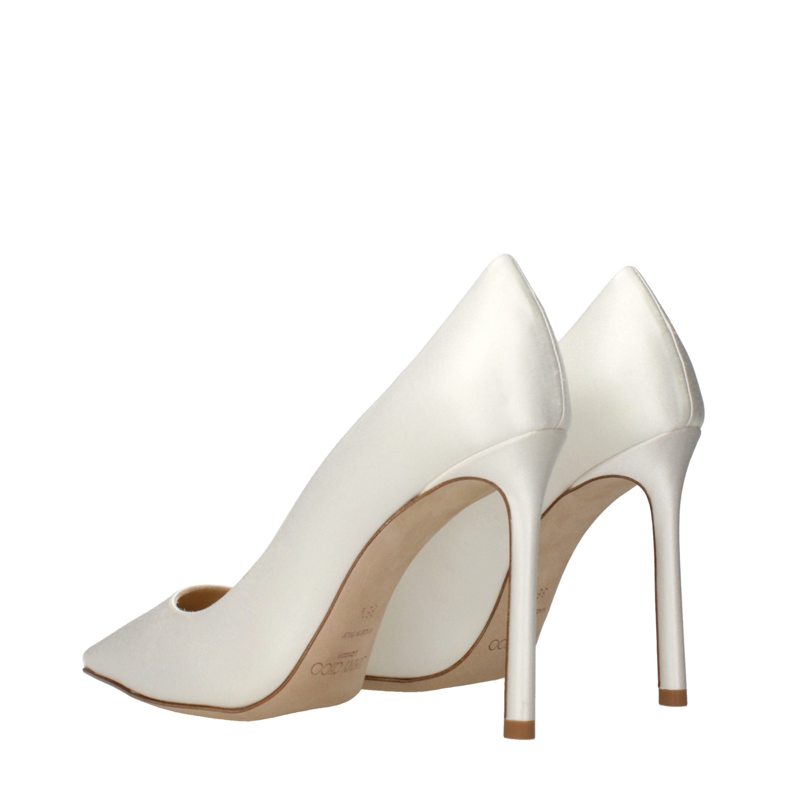 Jimmy Choo Beige Satin Platform Women's Pumps