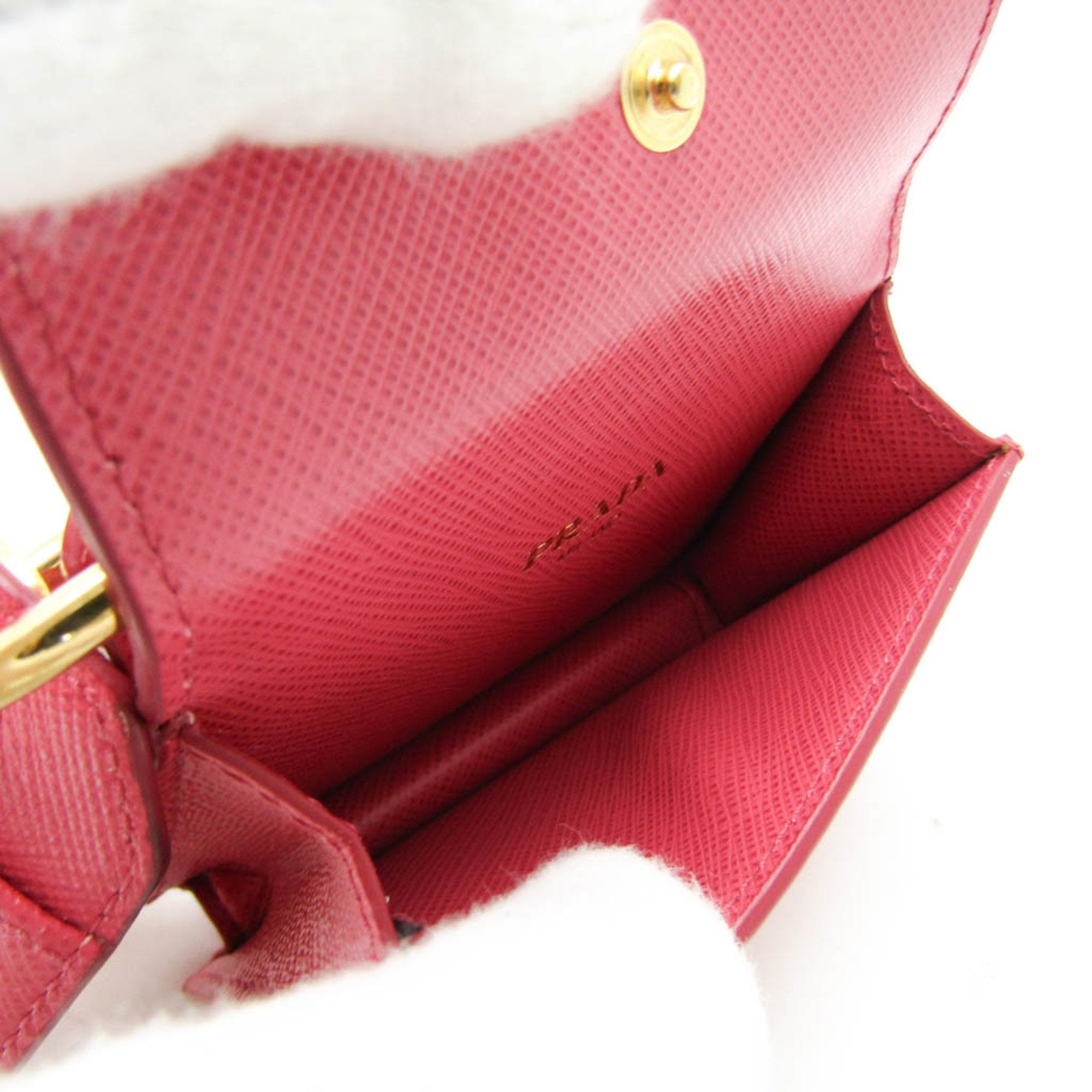 Prada Saffiano Pink Leather Wallet (Pre-Owned)