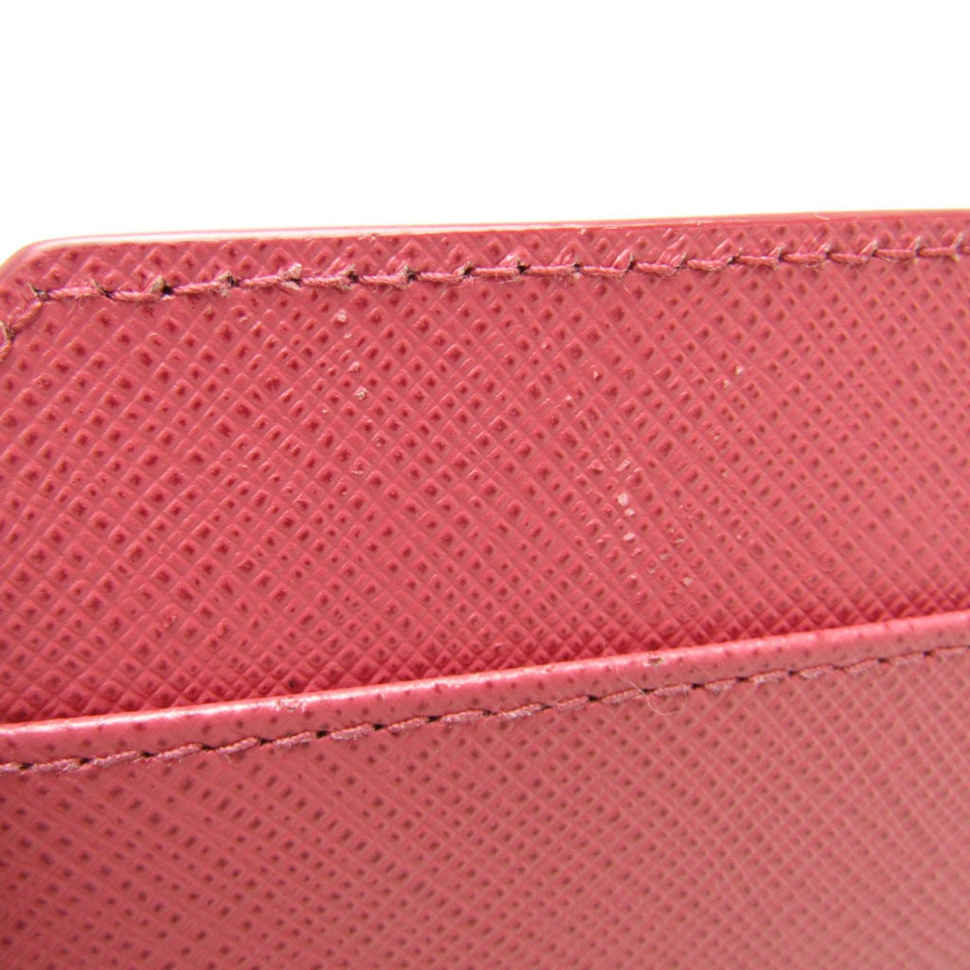 Prada Saffiano Pink Leather Wallet (Pre-Owned)