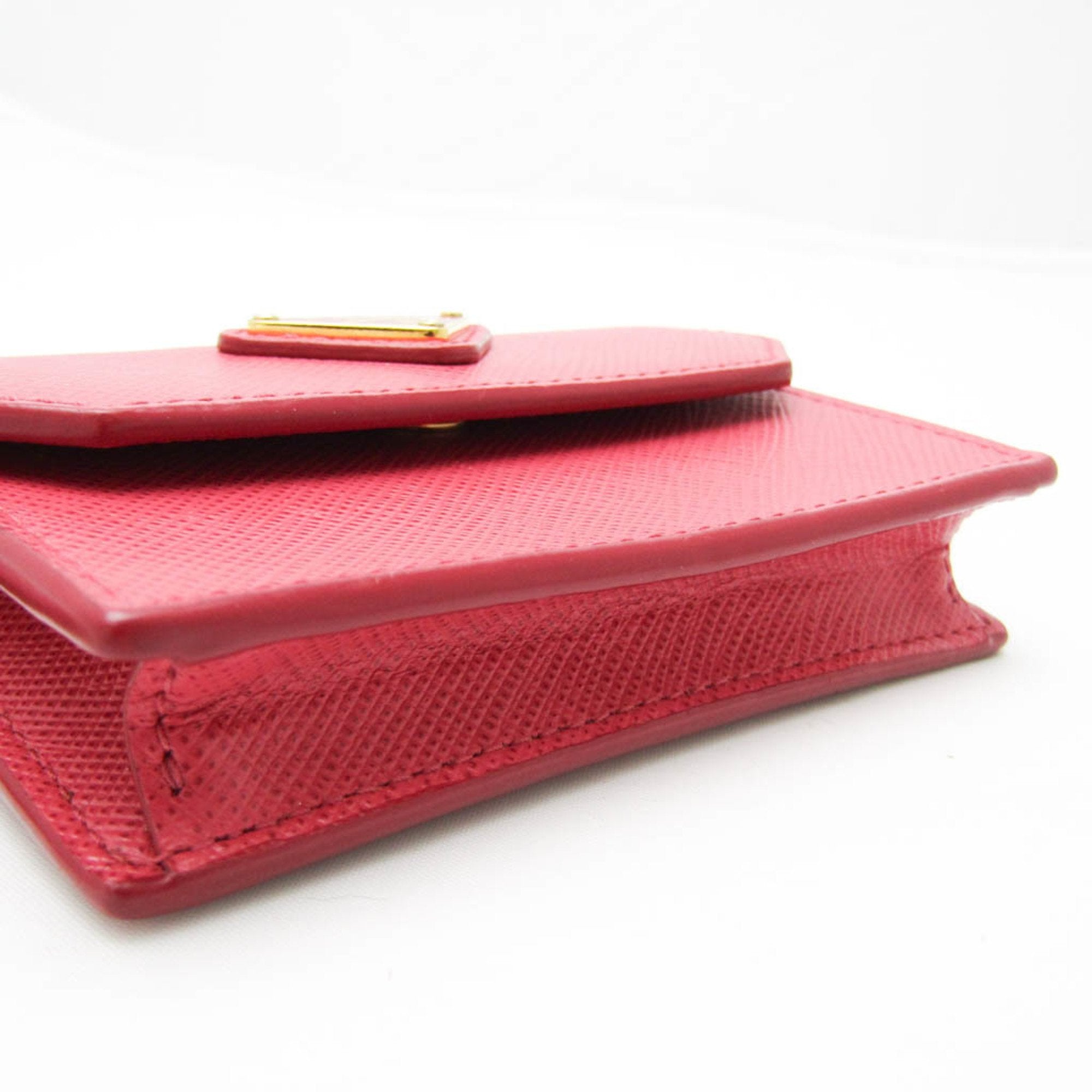 Prada Saffiano Pink Leather Wallet (Pre-Owned)