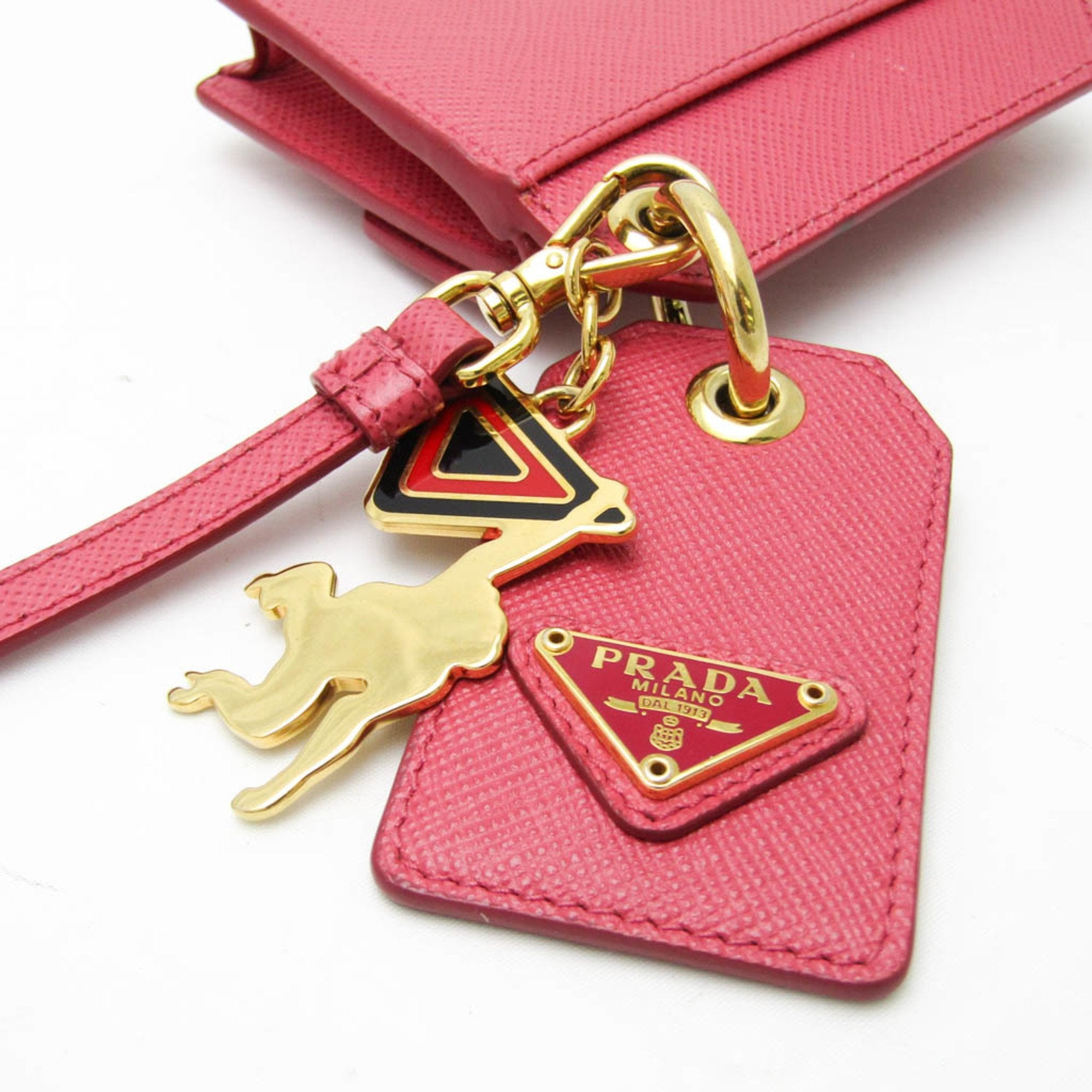 Prada Saffiano Pink Leather Wallet (Pre-Owned)