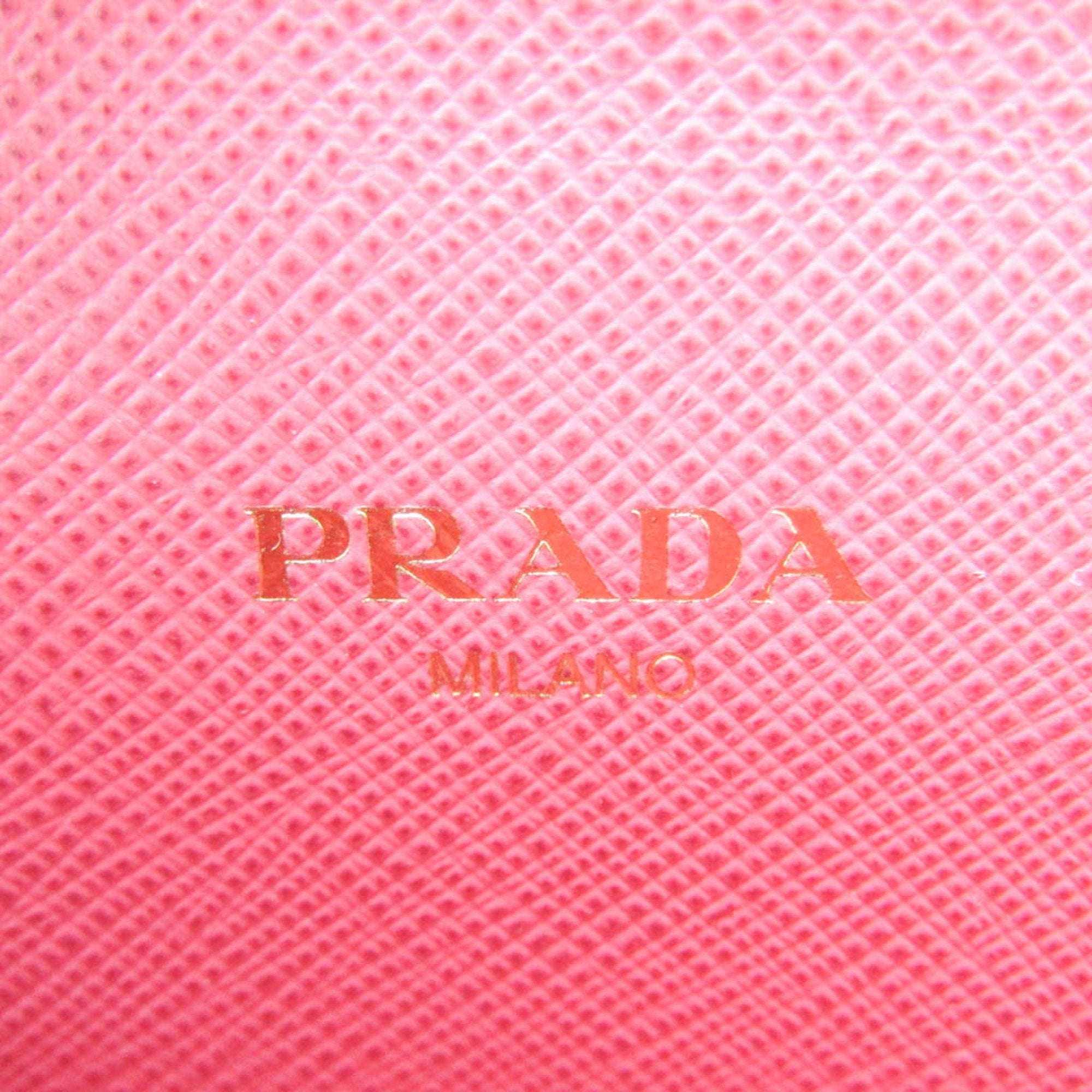 Prada Saffiano Pink Leather Wallet (Pre-Owned)