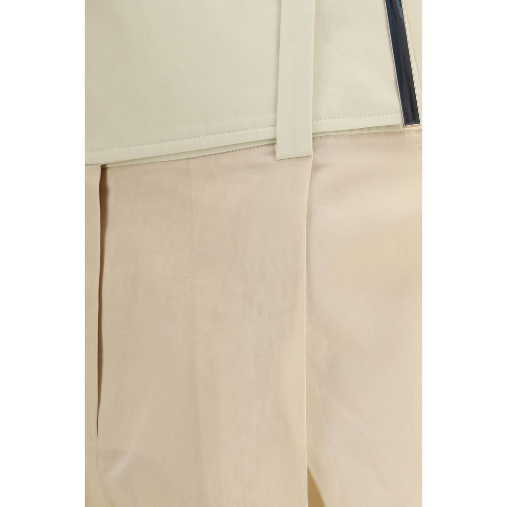 Max Mara Beige Cotton Casual Women's Pants