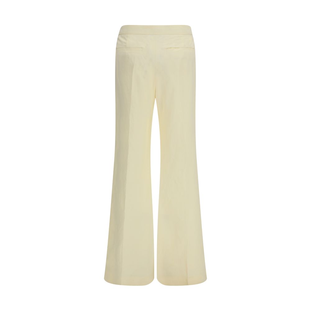Max Mara Beige Viscose Flared Women's Pants