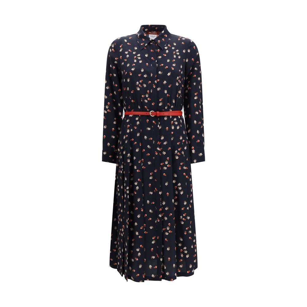 Max Mara Blue Silk Casual Women's Dress