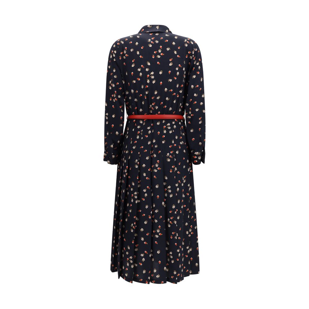 Max Mara Blue Silk Casual Women's Dress