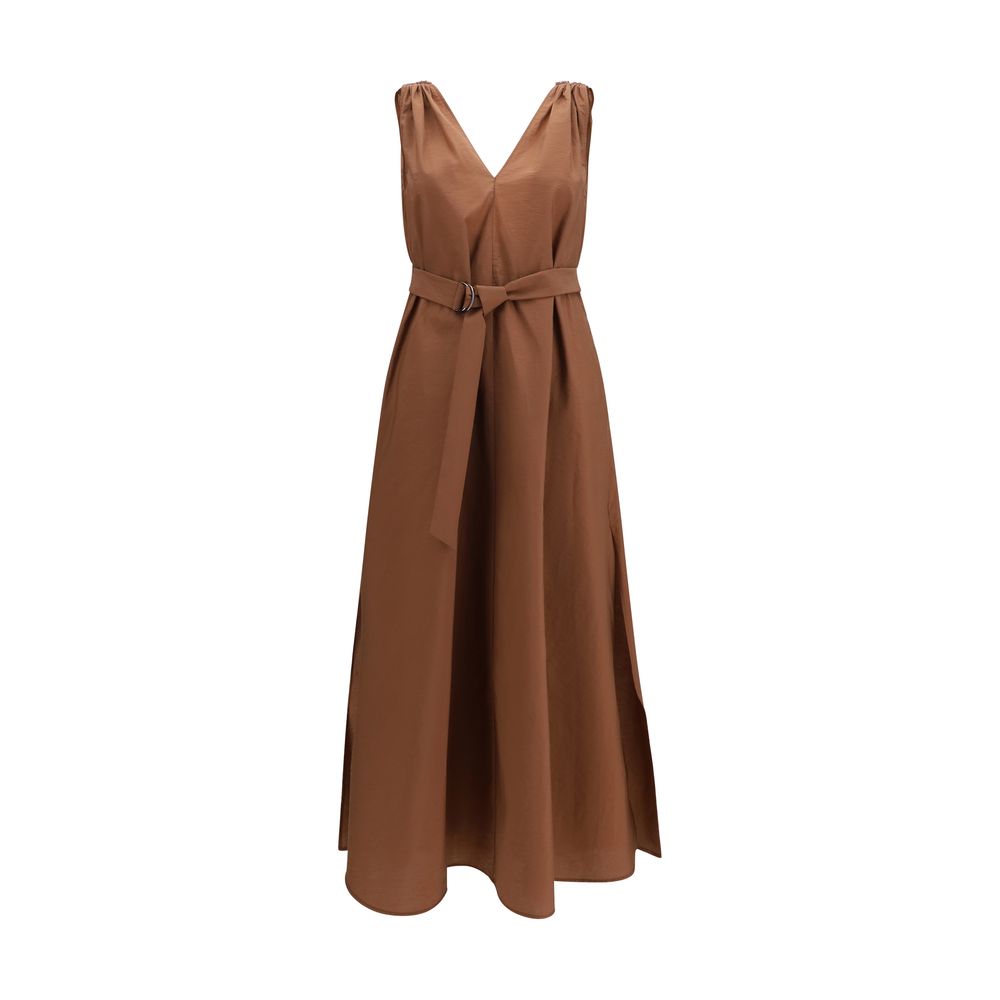 Brunello Cucinelli Brown Polyamide Casual Women's Dress