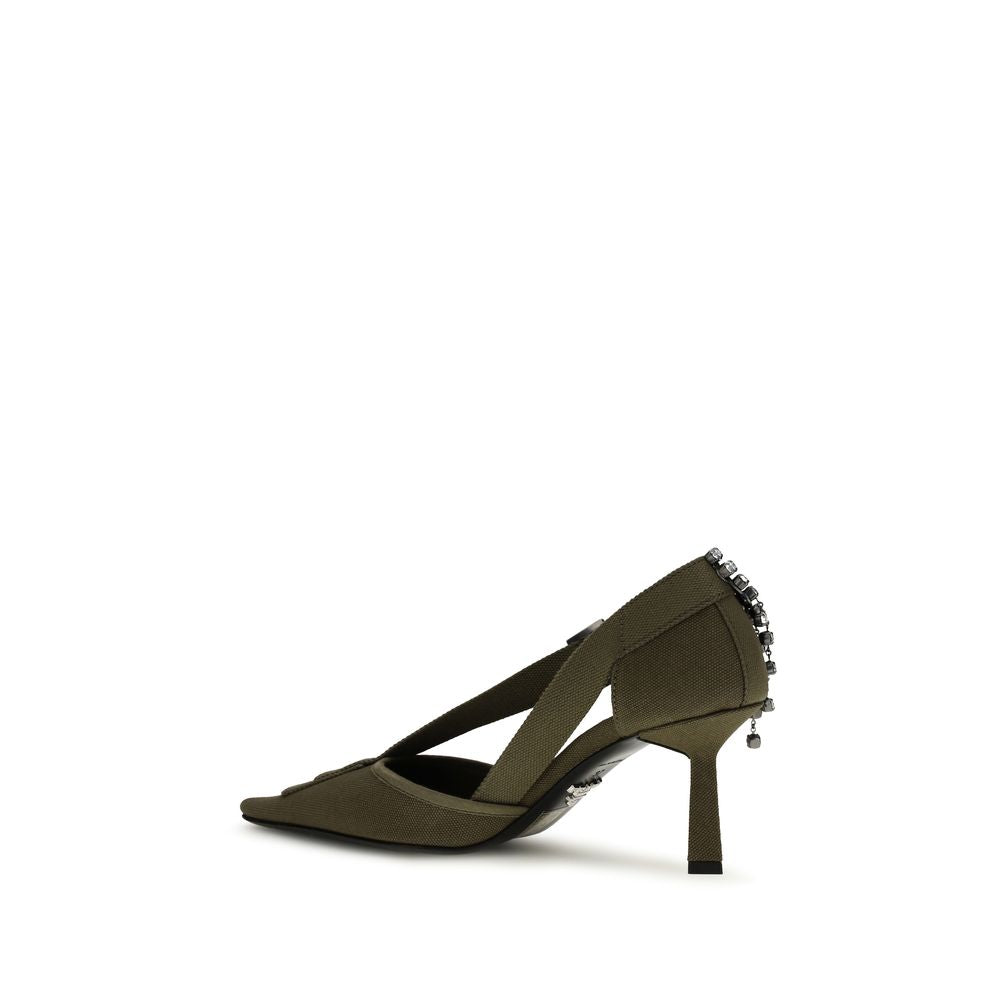 Prada Bicolor Cotton High Heel Women's Pumps