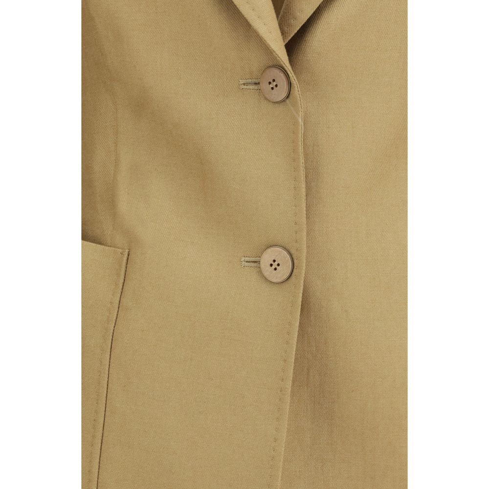 Max Mara Beige Linen Women's Jacket
