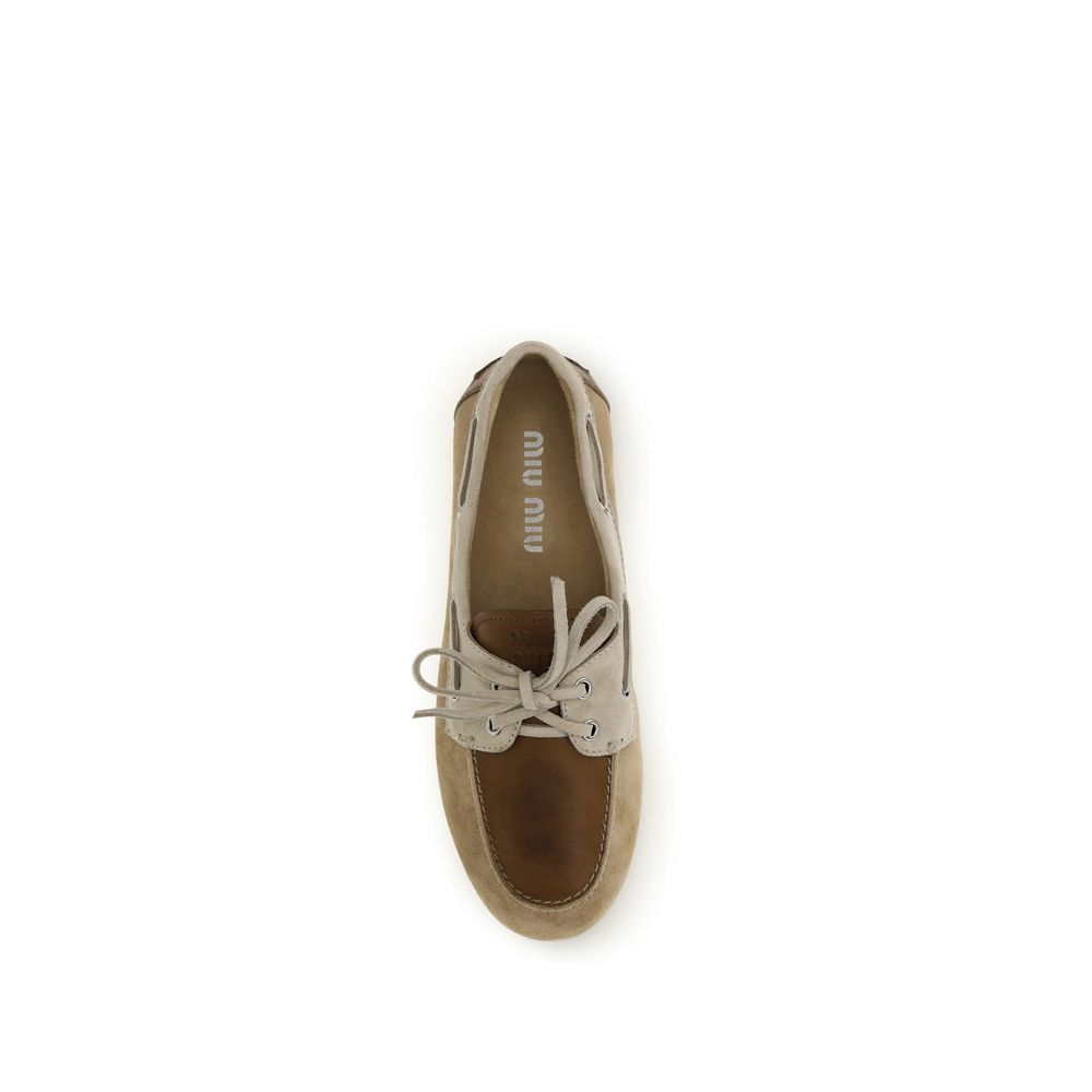 Miu Miu Multicolor Calf Leather Bos Taurus Slip-On Women's Loafers