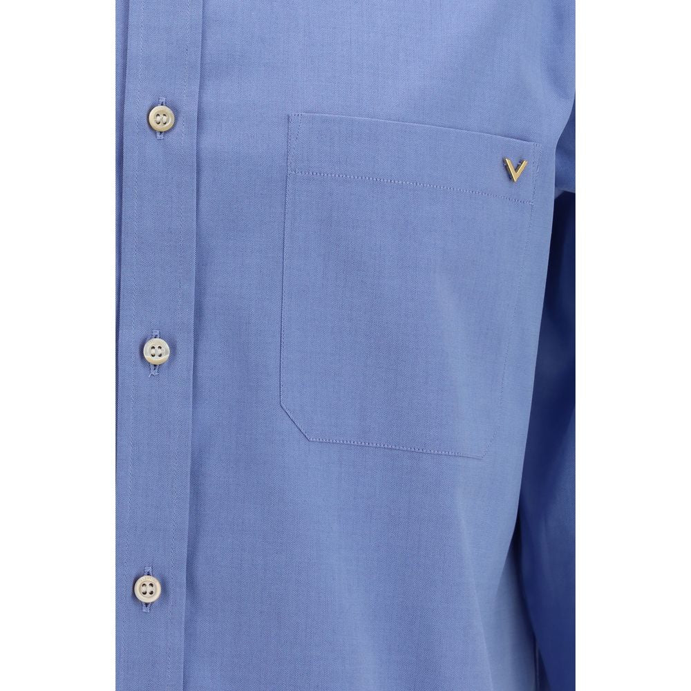 Valentino Garavani Blue Cotton Men's Shirt