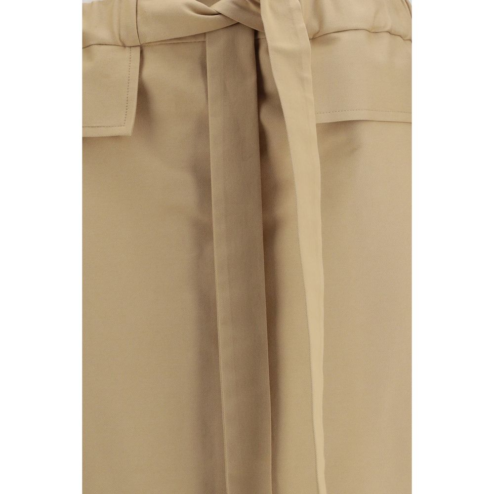 Fabiana Filippi Beige Cotton Midi Women's Skirt