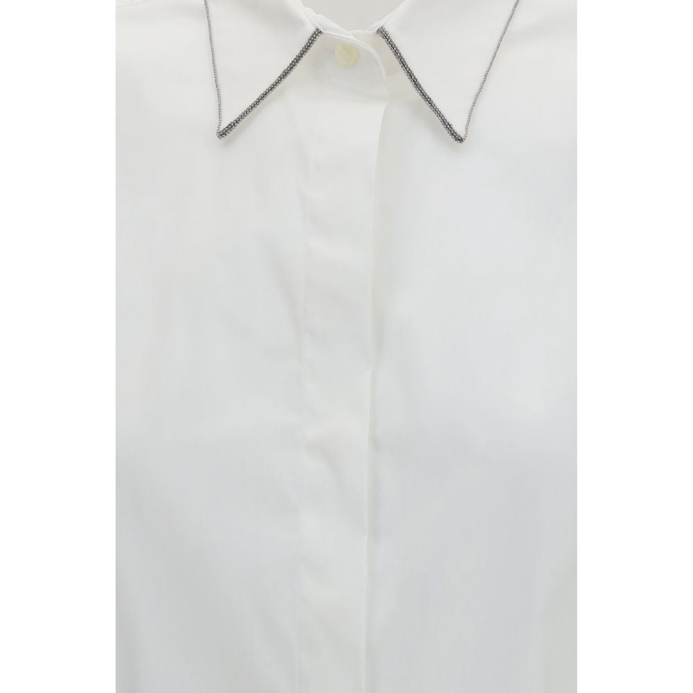 Brunello Cucinelli White Cotton Women's Shirt