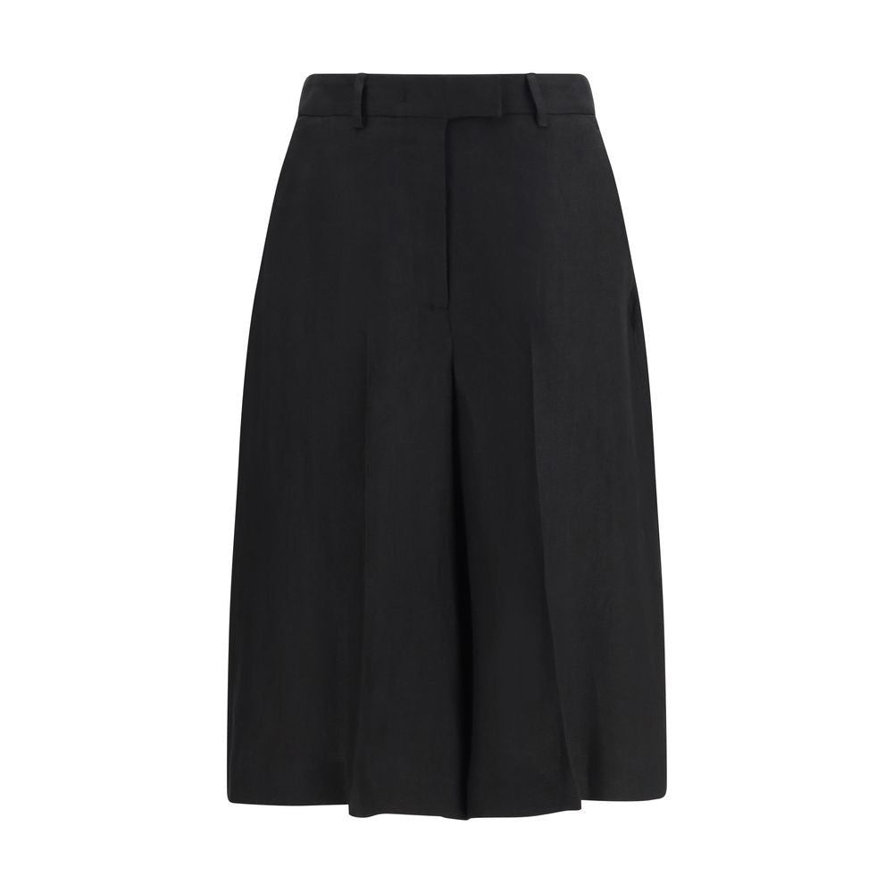 Lardini Black Viscose Bermuda Women's Shorts