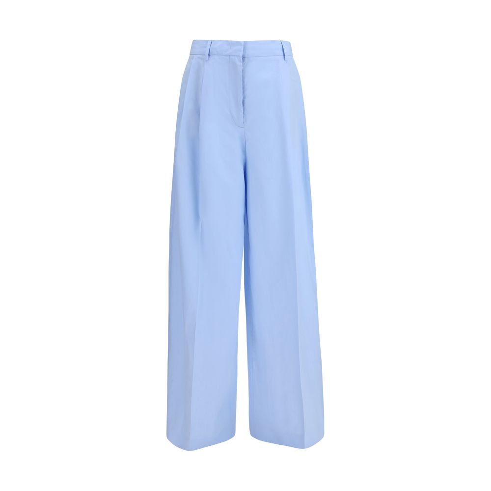 Fabiana Filippi Blue Cotton Casual Women's Pants