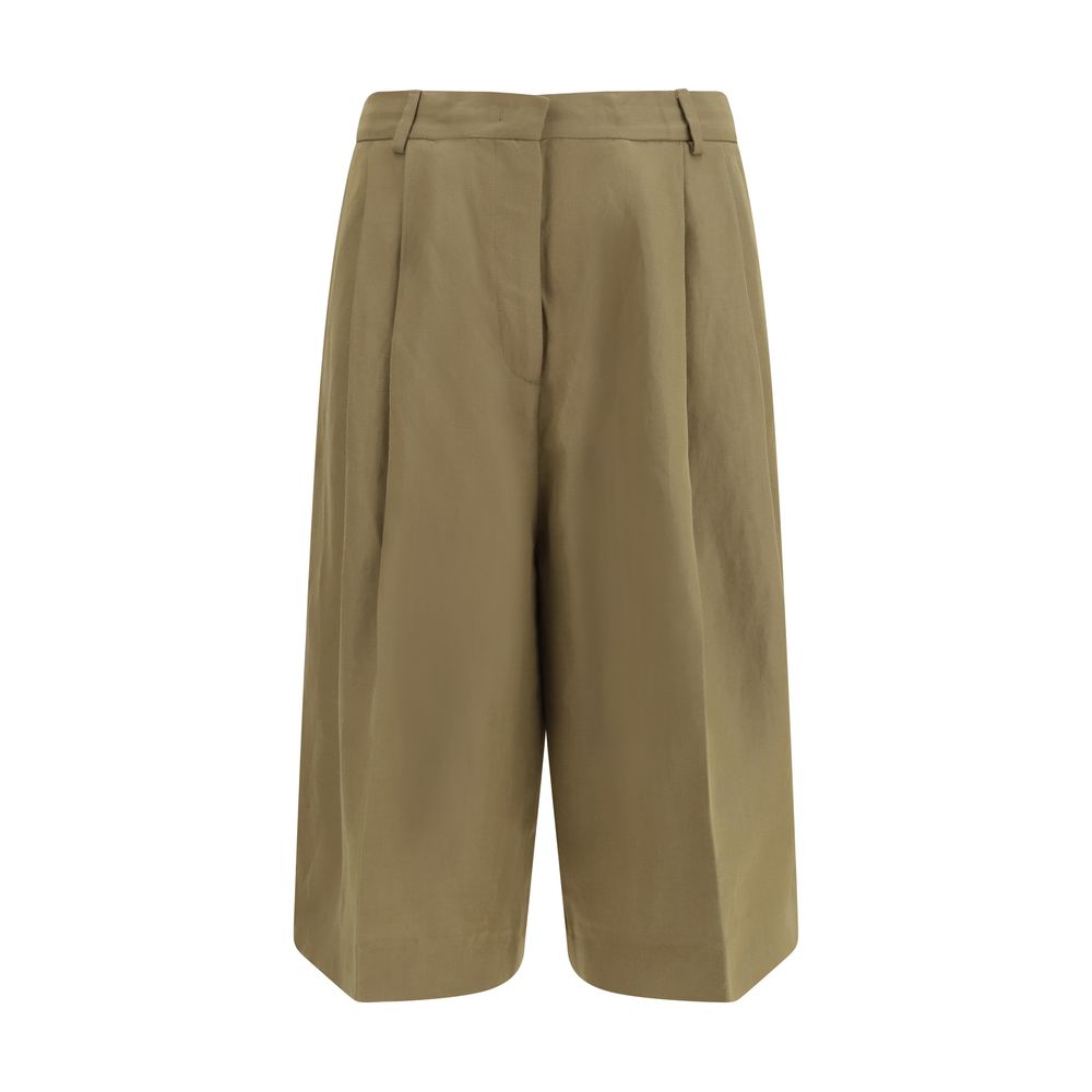Fabiana Filippi Beige Viscose Cropped Women's Pants