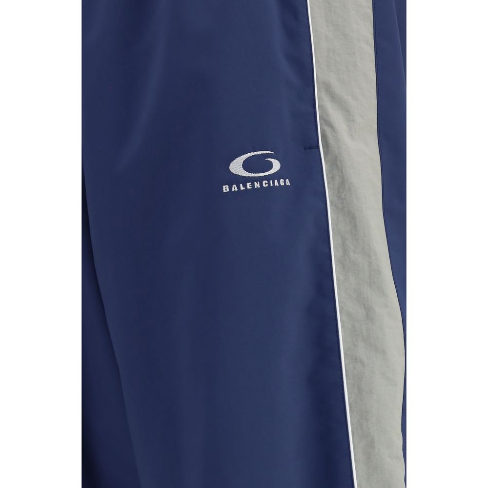 Balenciaga Blue Polyester Joggers (Workout Men's Pants)