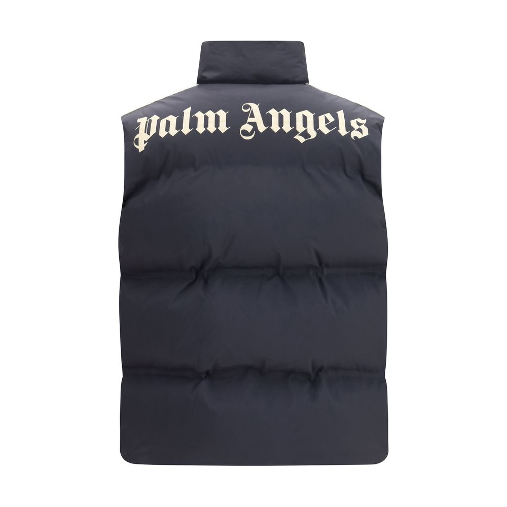 Palm Angels Black Polyamide Sleeveless Men's Jacket