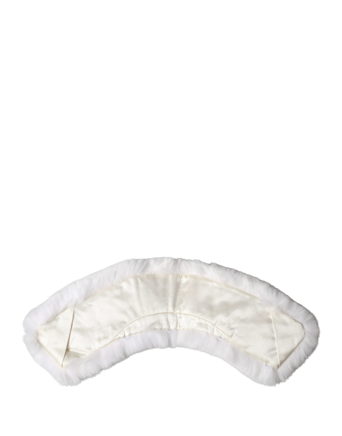Dolce & Gabbana White Fur Shoulder Collar Wrap Shawl Women's Scarf