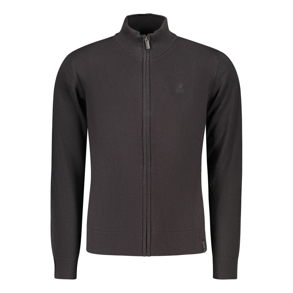 U.S. Grand Polo Black Cotton Men's Men's Cardigan