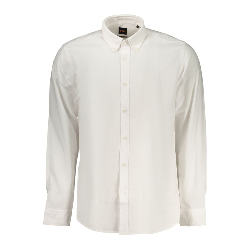 Hugo Boss White Cotton Men's Men's Shirt