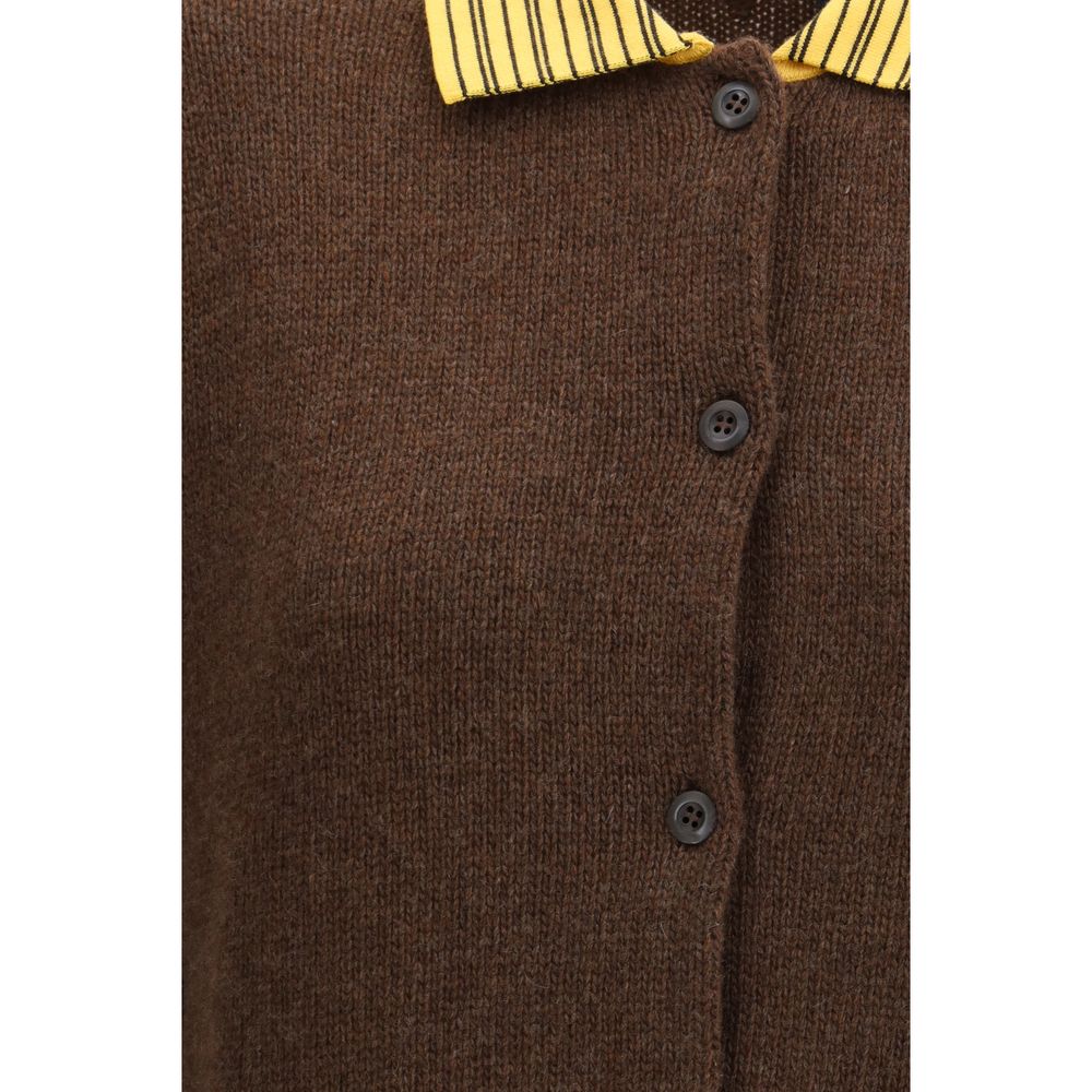 Prada Brown Cashmere Women's Cardigan