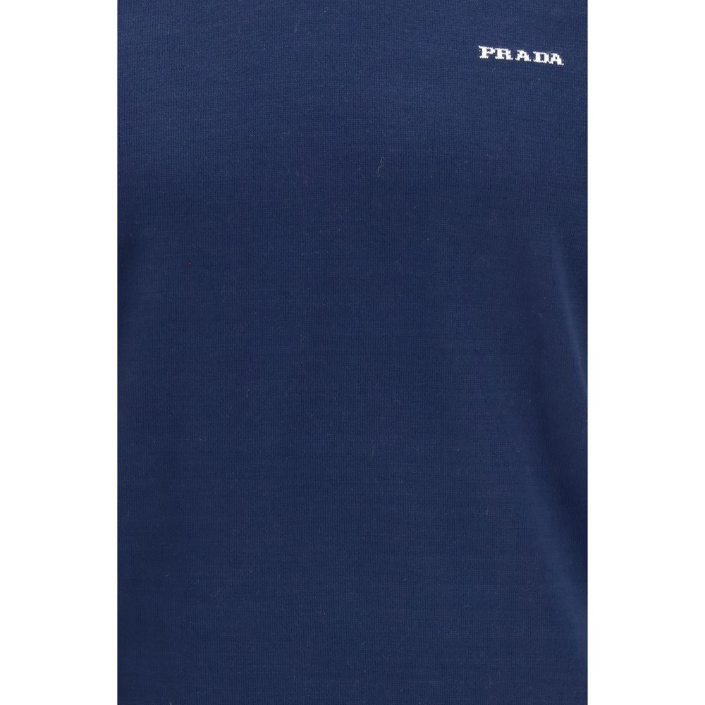 Prada Blue Cotton Men's T-Shirt