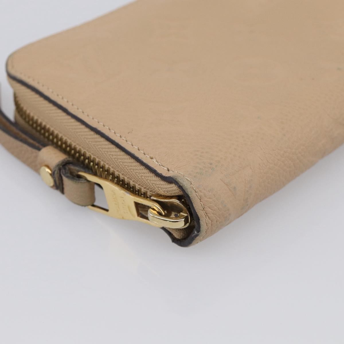 Louis Vuitton Zippy Monogram Empreinte Leather Beige Leather Wallets Accessory (Pre-Owned)