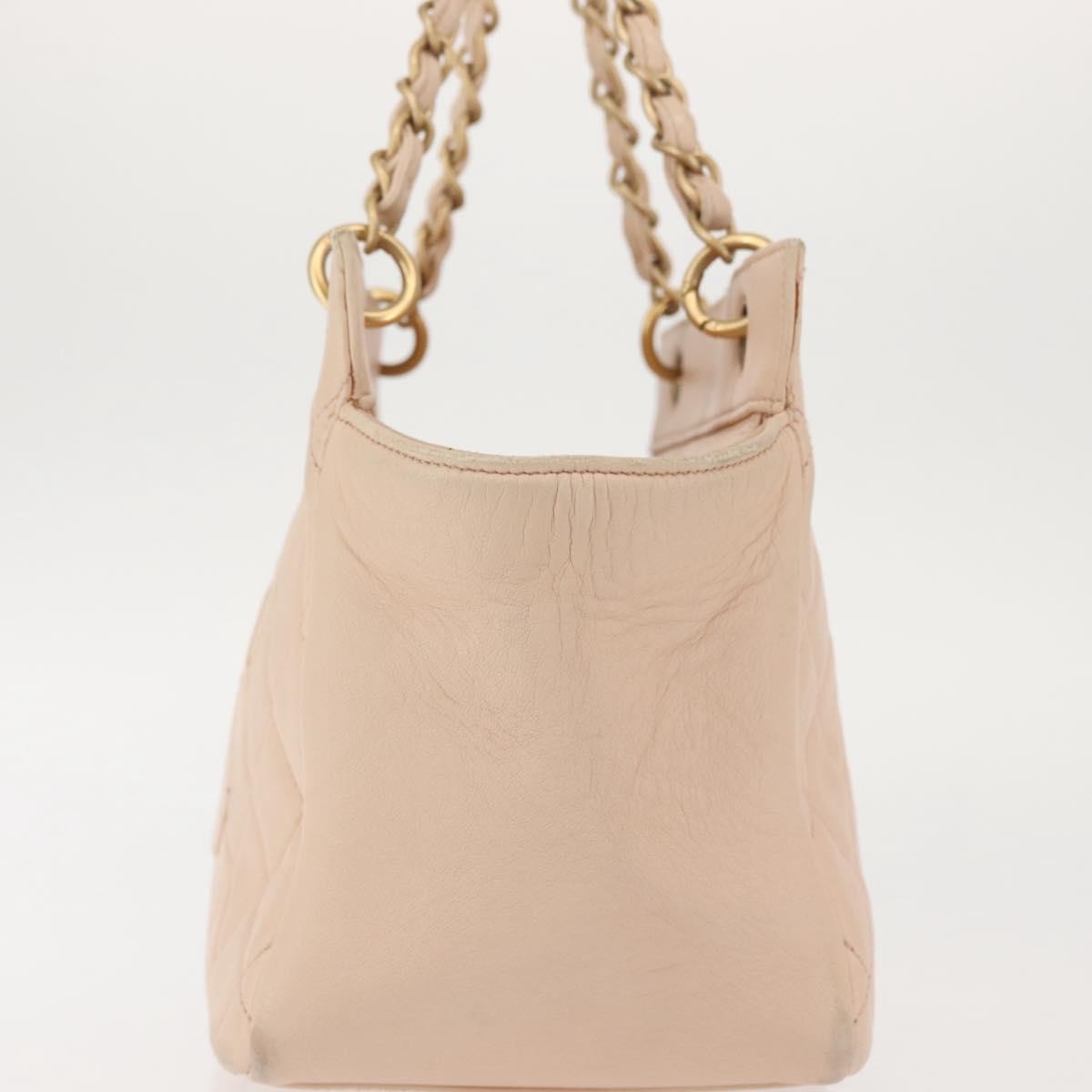 Chanel Petite Timeless Tote Quilted Calfskin Beige Leather Bag (Pre-Owned)