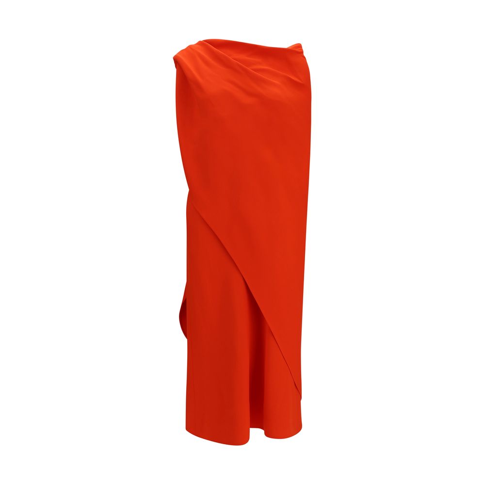 Balenciaga Red Silk Casual Women's Dress