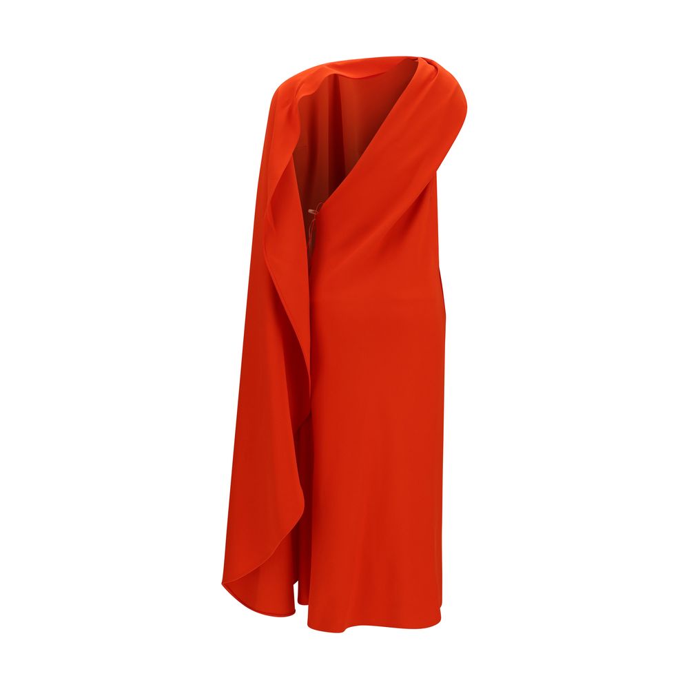 Balenciaga Red Silk Casual Women's Dress