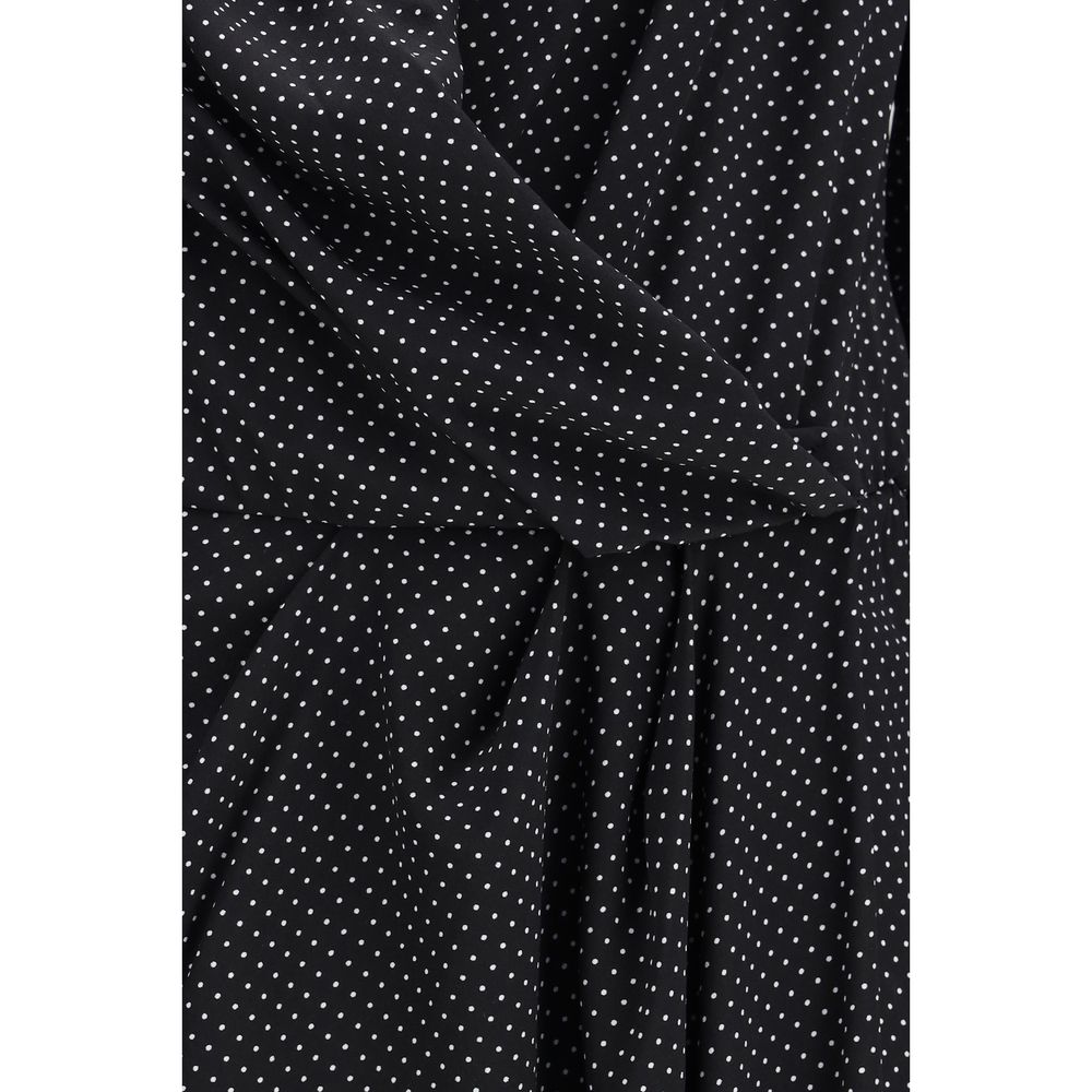 SA SU PHI Black Silk Long Women's Dress